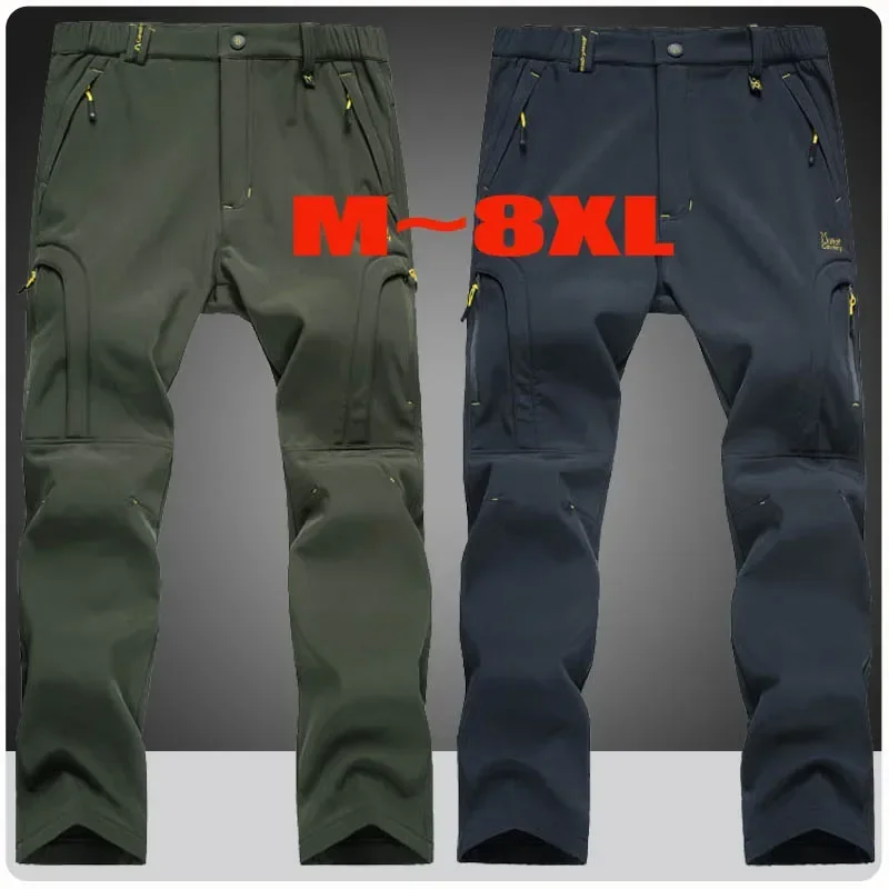 Winter Clothing Hiking - Pantalones Softshell impermeables para hombre, de