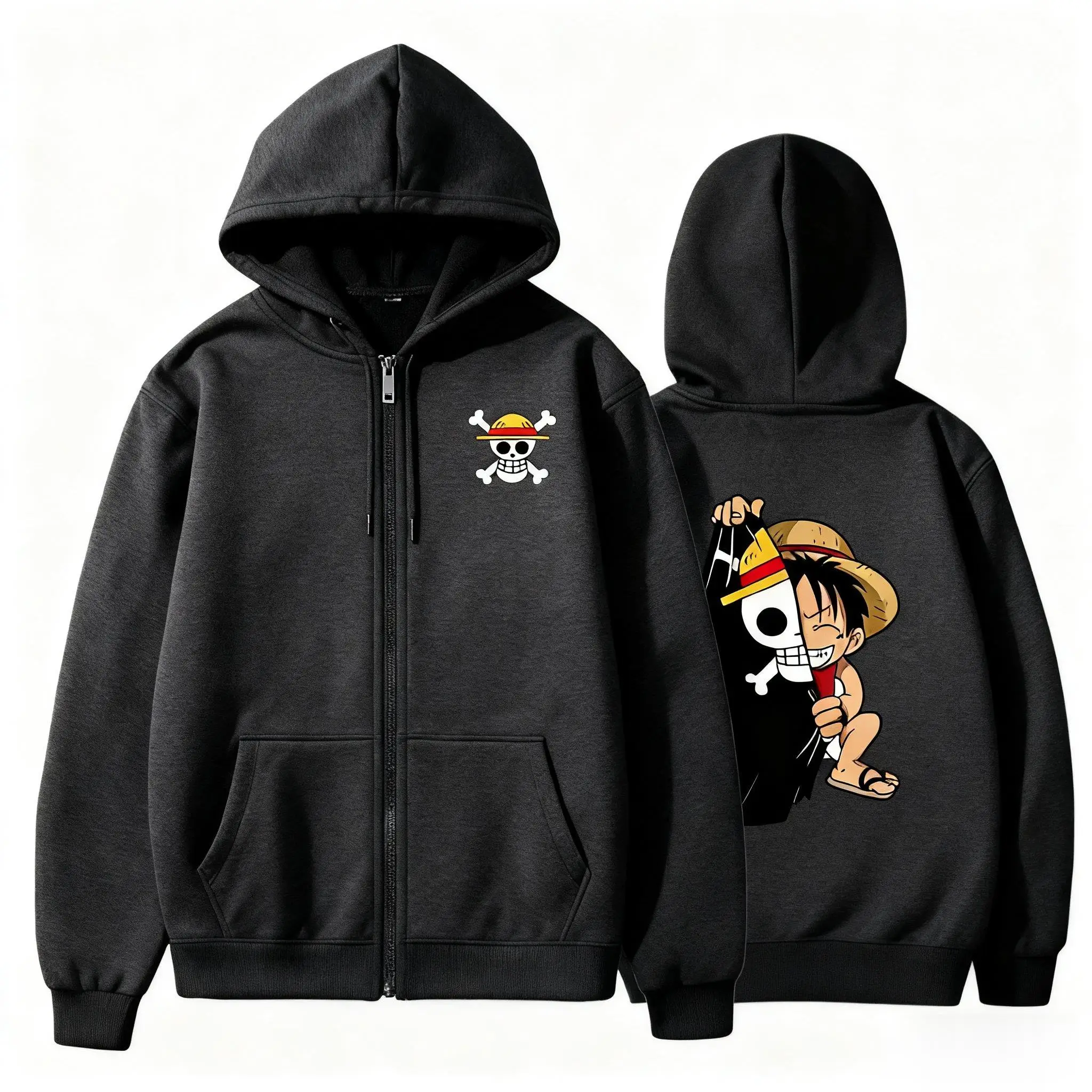 Winter Clothing Japan - Sudadera con capucha y cremallera de
