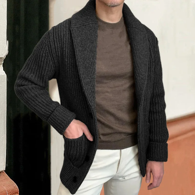 Winter Clothing Uae - Suéteres para hombre, cárdigan con solapa,