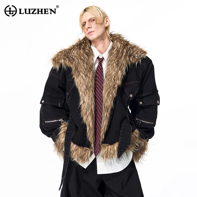 Winter Clothing Uae - LUZHEN moda personalizada piel sintética empalme