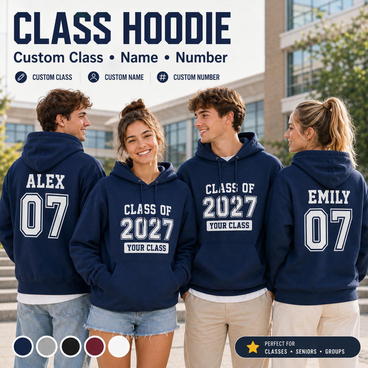 Winter Clothing Name - Sudadera con Capucha de Graduación Unisex,