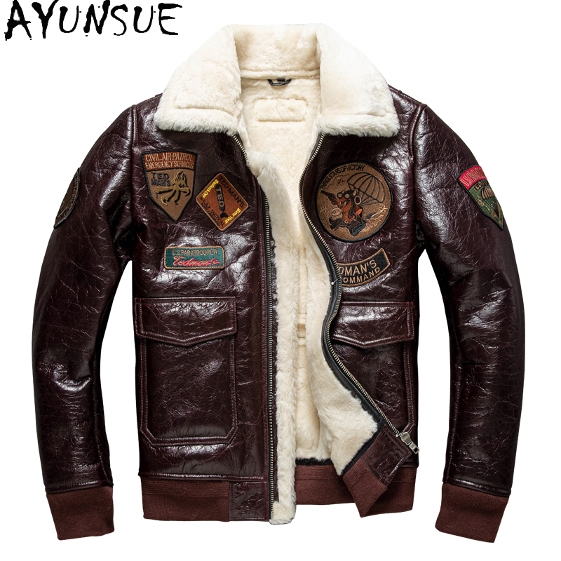 Winter Clothing Uae - AYUNSUE, chaqueta de cuero de invierno,