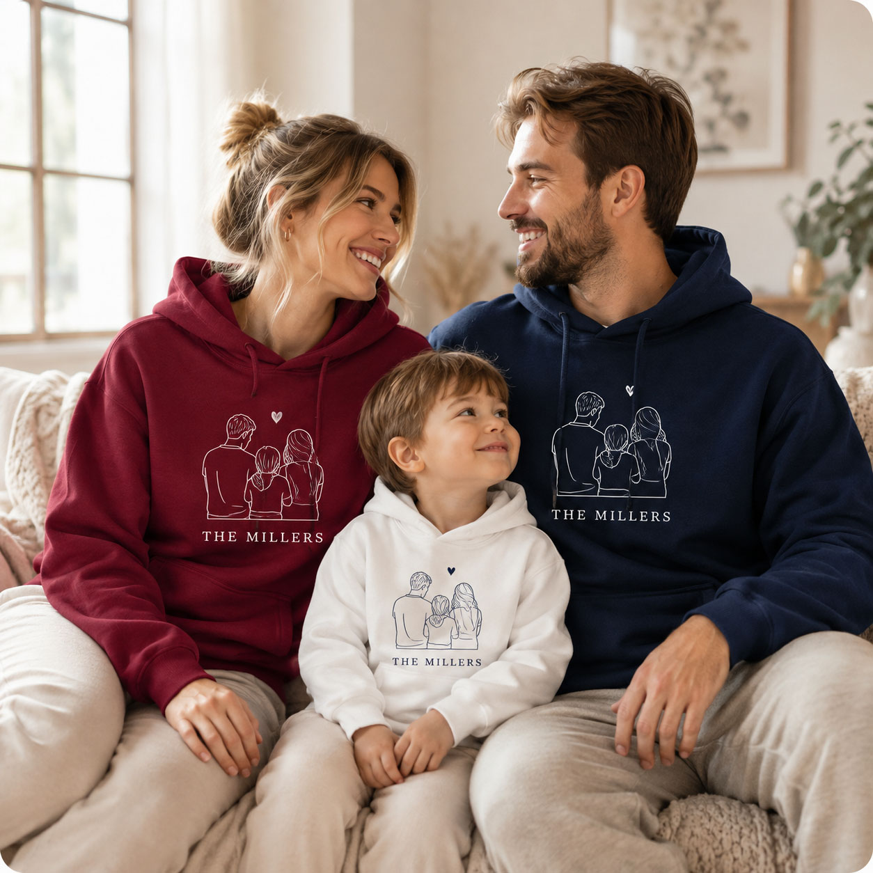 Winter Clothing Name - Sudadera con capucha personalizada con foto