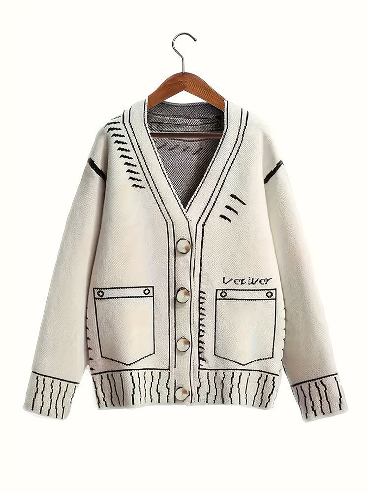 Cárdigan con botones de talla  - Winter Clothing Equipment reseña y precio