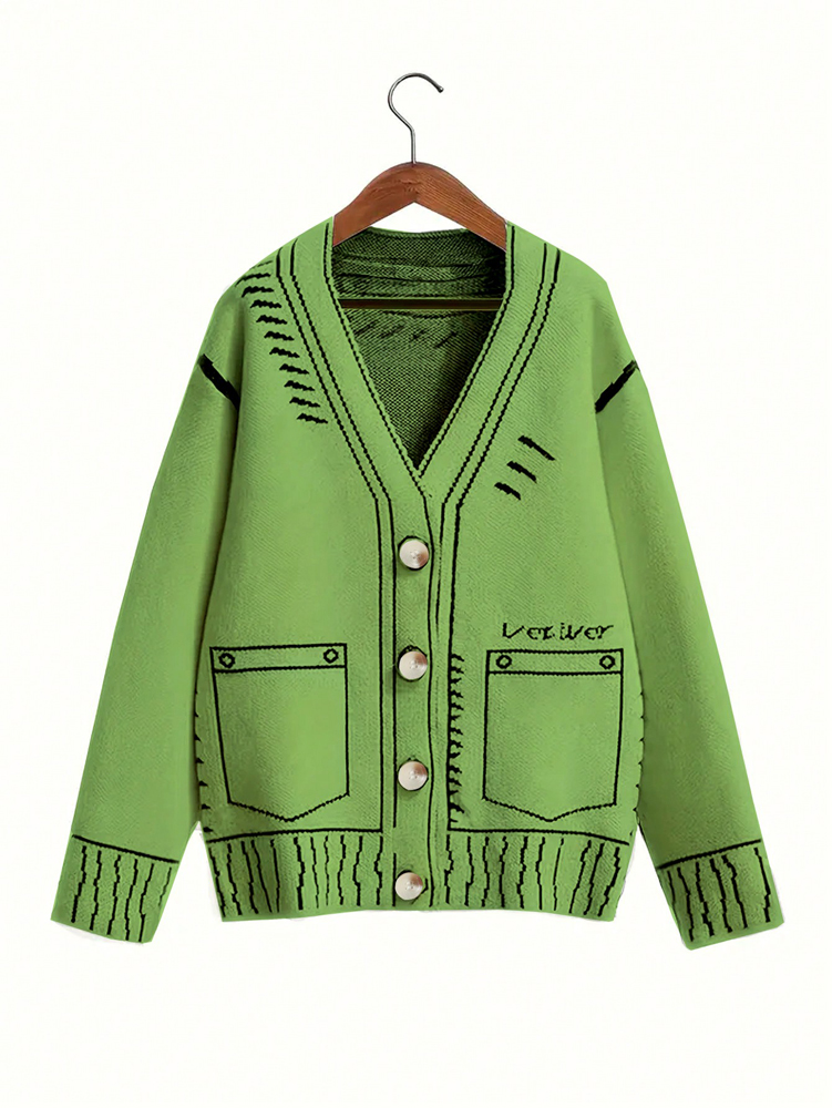 Cárdigan con botones de talla  - Winter Clothing Equipment reseña y precio