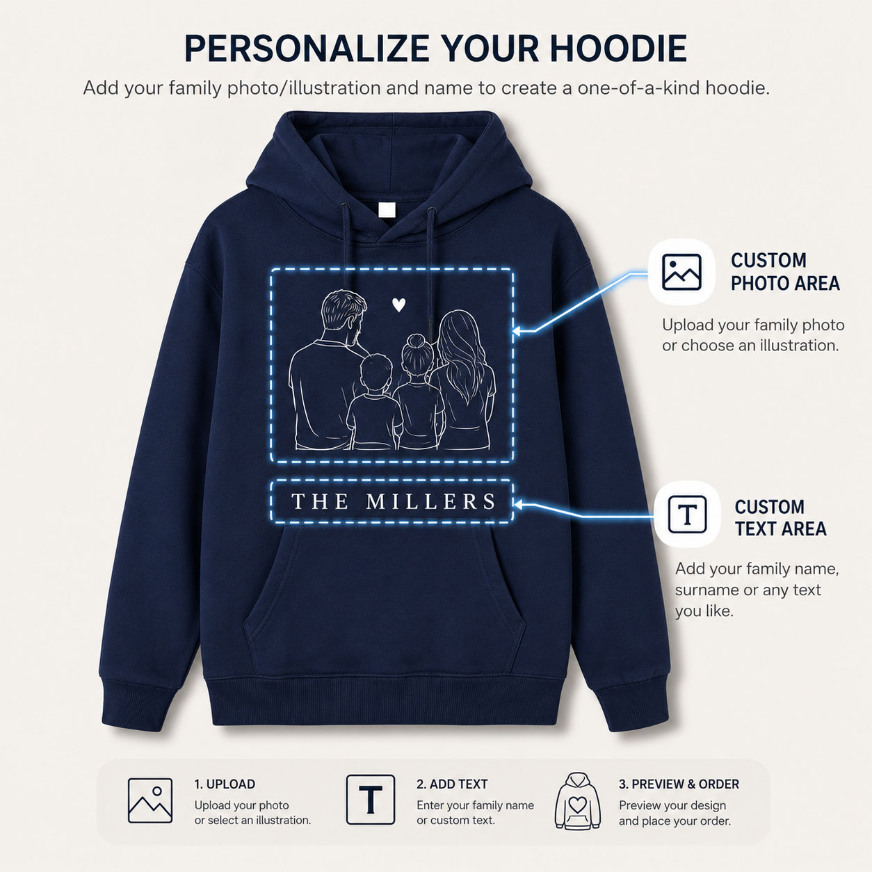 Sudadera con capucha personali - Winter Clothing Name reseña y precio